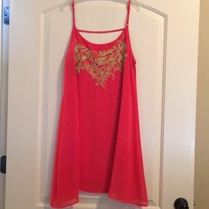 Flowy Dress with Embroidered Detail